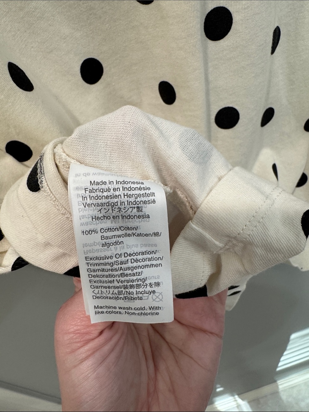 Madewell cat & polka dot print tee, large - Picture 5 of 6